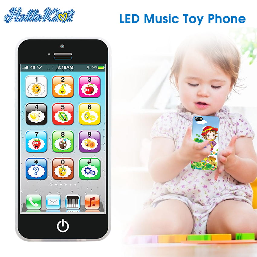 Cartoon Telephone Toys English Learn Electronic Cellphone Baby Puzzle Gifts 