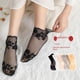 thumbnail image 4 of Calcetines de encaje fino de verano para mujer, calcetines de algodón cortos hasta la mitad del tobillo, calcetines de malla antideslizantes transpirables huecos, 4 of 5