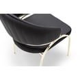 thumbnail image 5 of Ruby Contemporary style chair made with Metal Gold Legs in Black Color, 5 of 8