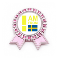 thumbnail image 1 of Soy de Suecia Insignia broche Medalla rosa premiada, 1 of 3