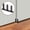 Black, variant on 4 Pack Siding Closet Door Floor Guide-Universal ABS Sliding Door Bottom Guide Fit for 1-3/8" Thick Door-White Closet Door Guides for Cabinet Floor with Screws