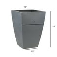 thumbnail image 2 of Tusco Products (#MSQT19SL) Modern Planter, Tall Square, Slate – 12” x 19”, 2 of 2