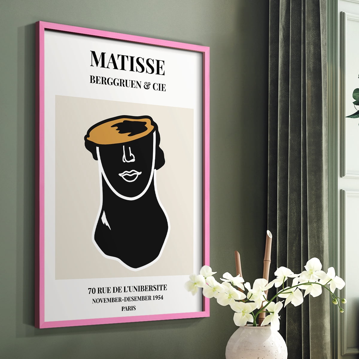 Matisse CXXII Framed Print in Pink Solid Wood 11 x 14 Framed Print