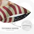 thumbnail image 3 of Gukieu Baseball Ball With Flag Print Plush Pillow Cover, Hidden Zipper Pillow Protector without Pillow Core, Suitable for Bedroom, Office, Car Decoration-16"x24", 3 of 6