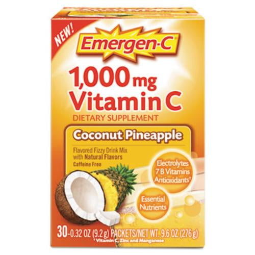 EmergenC Original Formula 1000 mg Vitamin C Coconut Pineapple 30