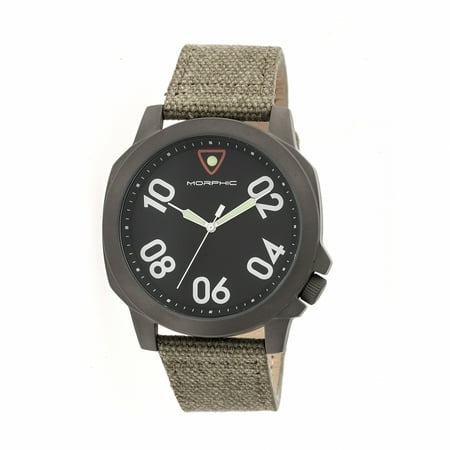 Morphic 4102 M41 Series Mens Watch, Olive Dial, 44mm, Dark Gray Case