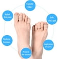 thumbnail image 5 of Mcvcoyh 6 Pieces Open Toe Tubes Fabric Gel Lined Sleeve Toe Protectors for Corns, Blisters, Hammertoes, 5 of 7