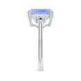 thumbnail image 3 of ANGARA Natural Cushion 3.8 ct Tanzanite Ring with Trio Bezel Diamonds in 14K White Gold for Women (Size-11x9mm) | December Birthstone, Anniversary, Jewelry Gift for Women | Natural Tanzanite Ring, 3 of 9