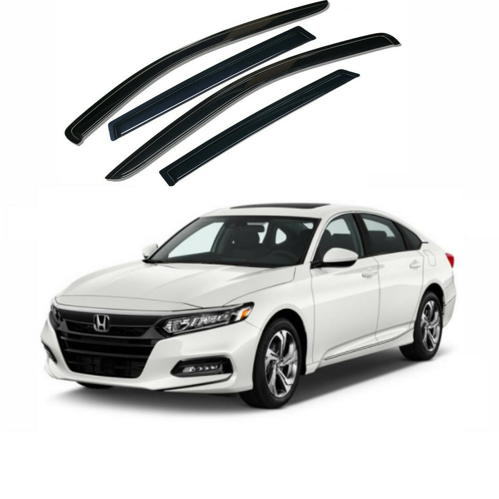 Smoke Side Window Vent Visors Sun Rain Guards Wind Shades for Honda