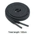 thumbnail image 5 of 2 Pair Flat Shoe laces Shoelaces for Athletic Running Sneakers Shoes Boot Strings-dark gray-120CM, 5 of 6