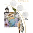 thumbnail image 5 of Happy Easter Suqare Tablecloth - 54 x 54 Inch, Spring Grey Bunny Colorful Eggs Flower Beige Waterproof & StainResistant Tablecloth, Washable Oil-proof Table Cover for Dining/Party/Wedding/Buffet, 5 of 9