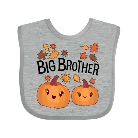 

Inktastic Big Brother Pumpkins with Fall Leaves Gift Baby Boy Bib