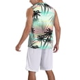 thumbnail image 2 of Xecao Tropical Summer Palm print basketball shirt for both men and women, a unisex basketball jersey perfect for theme parties-XX-Large, 2 of 6