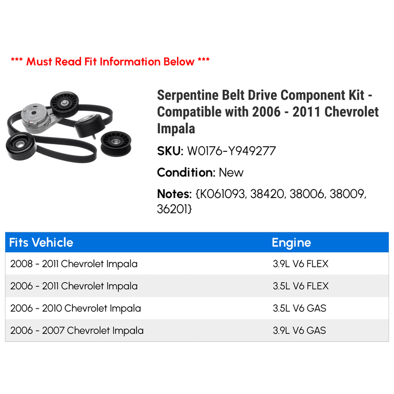 2007 chevy top impala belt diagram
