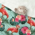 thumbnail image 2 of Yiaed Palm Leaves Flamingo Print Dog Blankets-Cat Blanket Washable for Couch Protection,Puppy Blanket, Soft Plush Reversible Throw Furniture Protector-Large, 2 of 8