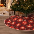 thumbnail image 5 of Xecao Christmas Red Balls Pattern Christmas Tree Skirt Holiday Part Decorations for Christmas Tree, Farmhouse Christmas Decor Xmas Holiday Home Party Decorations-36", 5 of 6