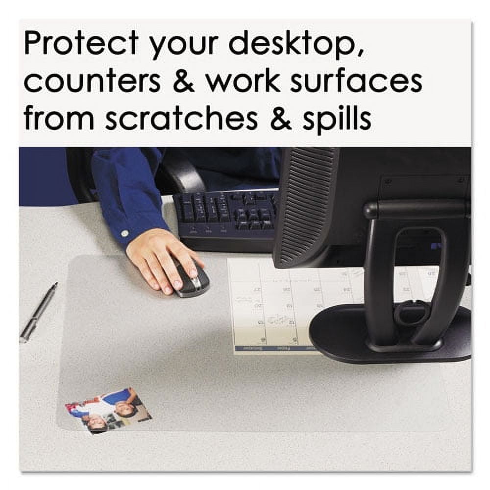 KrystalView Desk Pad with Antimicrobial Protection. Matte Finish, 17 x 12, Clear | Bundle of 10 Each