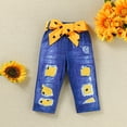 thumbnail image 5 of WUANDIXFA Baby Girl Clothes Ruffle Romper Pants Set Summer Outfits Cute Baby Clothes for Girls (Yellow, 0-3 Months), 5 of 7