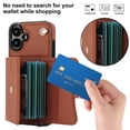 thumbnail image 2 of For Iphone 16 Plus Rfid Card Slot Phone Case With Long Lanyard(Brown),iPhone 14 Pro, 2 of 8