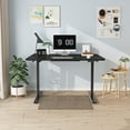 thumbnail image 1 of Maidesite Height Adjustable Electric Standing Desk with Dual Motor for Home Office, 48 x 24 inches Sit and Stand Desk, Stand up Desk Workstation, Black Frame and Black Top, 1 of 8