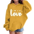 thumbnail image 1 of LIJCC Chandail à Capuchon Doux pour Enfants de la Saint-Valentin – Chandail Molletonné Doux à Enfiler avec « Love » et Mini Cœurs, Tenue Décontractée Ou Tenues de Fête Réconfortantes, 1 of 4