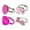 Pink, variant on LUV HER Barbie Adjustable Rings, 4-Piece, Pink