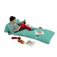 thumbnail image 3 of Turquoise Floor Pillow Lounger Cover, Art Deco Style Shapes Like Geometrical Squares with Lines Image, Nap Mat Printed Fabric Case for 5 Pillows, 88" x 36", Turquoise Yellow, by Ambesonne, 3 of 5