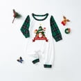 thumbnail image 7 of Penkiiy Matching Family Pajamas Christmas Pajamas for Family Xmas Matching Sets Long Sleeve Shirts and Plaid Pants Santa Christmas Tree Sleepwear Two-piece Sets Green 12-18 Months, 7 of 7