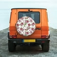 thumbnail image 6 of Fuzoiu Lilies Flowers Print Universal Spare Tire Cover with Buckle Strap, Waterproof Wheel Covers for Jeep, Trailer, RV, Truck and All Car-15 inch, 6 of 6