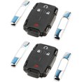 thumbnail image 3 of Chrome Key Fob Keyless Entry Remote Shell Case & Pad fits Chevy Silverado Colorado/GMC Sierra Canyon 2014 2015 2016, 3 of 3