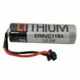 thumbnail image 2 of (10 Pack) ER6V/3.6V 2400mAh Lithium Replacement Battery AA for ER6VC119A ER6VC119B PLC Battery for M70 PLC with Black Plug, 2 of 5