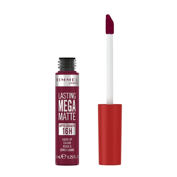 RIMMEL Lasting Mega Matte Liquid Lipstick, 940 Rock Me Purple, 0.25 fl oz