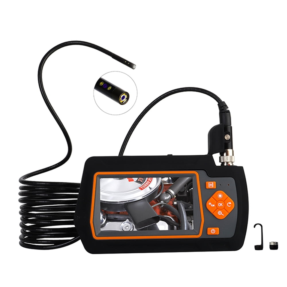 32.8 Ft N \ A Industrial Pipe Endoscope,1080P Endoscope Camera with 4.3 IPS Screen,8mm Waterproof Borescope,8 LED Lights,32GB Card,Semi-Rigid Cable ,for Car/Sewer/Drain 