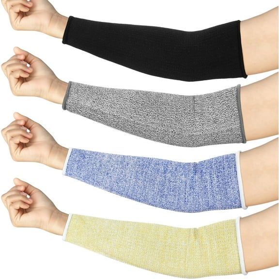 2 Pair Protective Arm Sleeves for Thin Skin Anti-Cut Burn Resistant Cover Forearm Sleeve for Cooking Construction