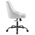 thumbnail image 2 of Modway Swivel Vegan Leather Office Chair, Black and White, 2 of 7