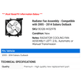 thumbnail image 2 of Radiator Fan Assembly - Compatible with 2005 - 2014 Subaru Legacy 2006 2007 2008 2009 2010 2011 2012 2013, 2 of 2