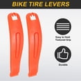 thumbnail image 4 of 3 piezas de palancas de neumáticos para bicicleta ultra resistentes y ligeras, herramienta de extracción de neumáticos de POM, naranja, 4 of 6