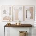 thumbnail image 2 of 24" x 36" Mid Century Modern Geometric Geometric Framed Wall Art with Brown Accents, by DecMode (3 Count), 2 of 7