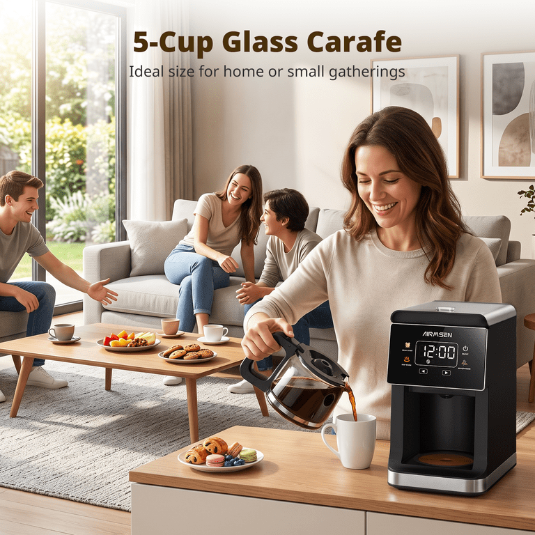 5-Cup Grind and Brew Coffee Maker with Programmable Timer photo 7
