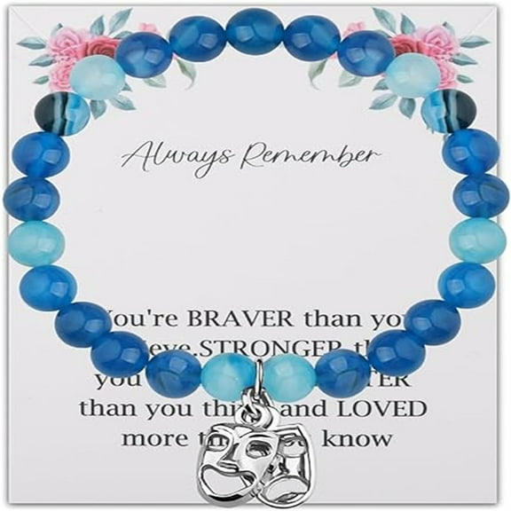 The 8 mm Comedy and Tragedy Mask Bracelet is Perfect for Theater Students, Actors, and as a Theater Lover Gift.