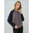 thumbnail image 4 of Crew Neck Raglan Long Sleeve Waffle Top, 4 of 6