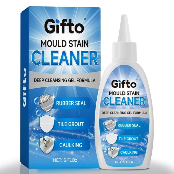 Mold Stain Remover Gel Cleaner Heavy Duty Cleaning Solution for Washing Machine Seals, Tile Grout & Caulk, 5 fl oz