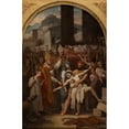 thumbnail image 2 of Louis-Vincent-Léon Pallière 17x24 Black Ornate Framed Double Matted Museum Art Print Titled: Healing of a Possessed During the Translation of the Bodies of Saint Gervais and Saint, 2 of 5