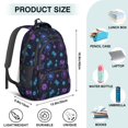 thumbnail image 5 of Game Controller Black Pattern Backpack for School, Cute School Bag with Adjustable Shoulder Straps and Padded Back, 16.9"x12.6"x5.9", 5 of 5