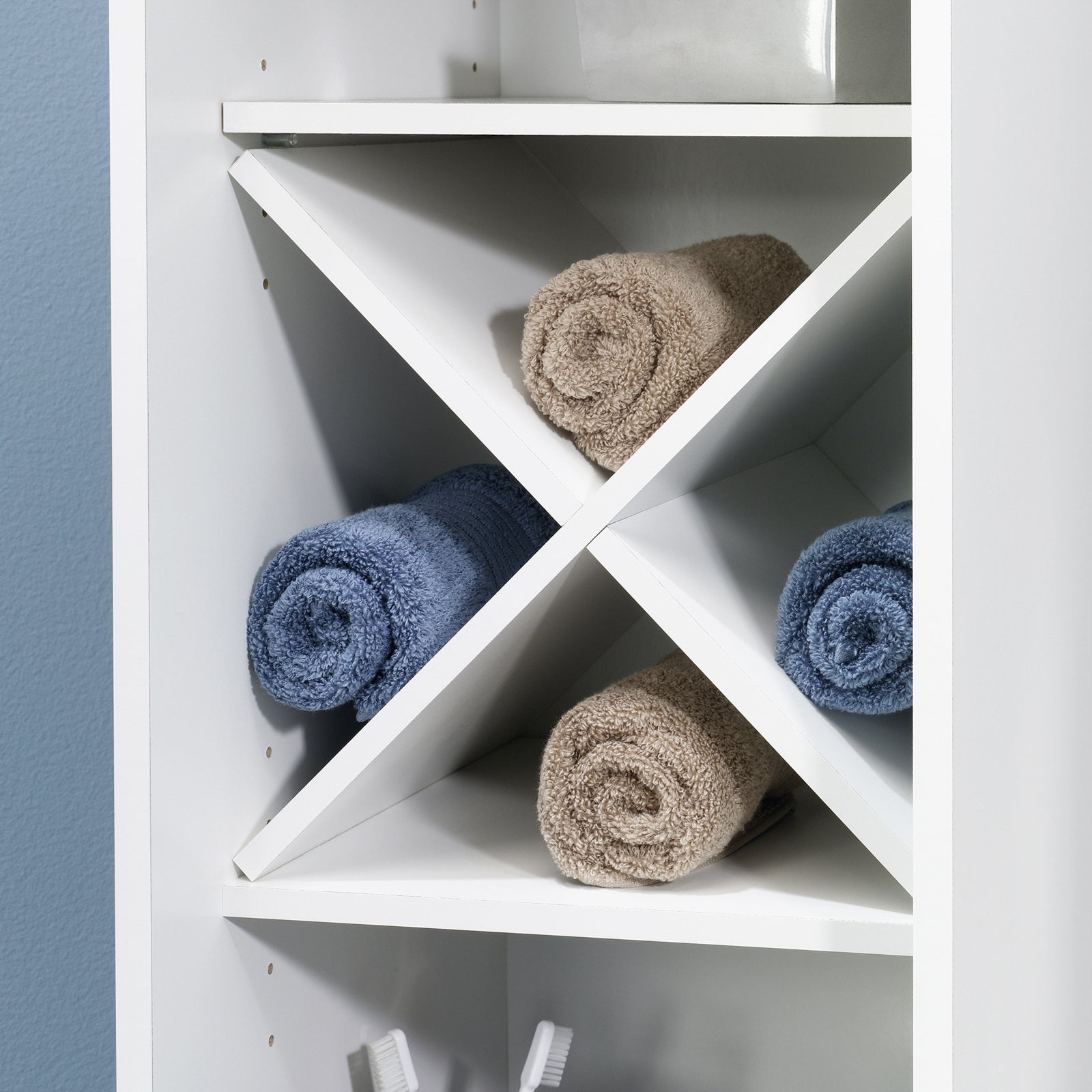 Cádiz 22in. White Linen Storage Cabinet for Bathroom and more