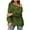 Green, variant on Lovskoo 2024 Sweaters for Women Long Sleeve Loose Knit Sweater Comfortable Round Neck Trendy Pullover Sweater Clothing Gray