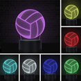 thumbnail image 2 of Volleyball 3D Night Light Touch Control - 7 Colors Auto Gradient Night Light, Acrylic and ABS Base Optical Illusion Nightlight, Suitable for Decorating Room, Children's Holiday Gifts, 2 of 7