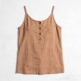 thumbnail image 4 of StSilkitty Camisole Décontractée pour Femmes Sans Manches à Col Rond avec Boutons, Bretelles Spaghetti, Débardeurs en Coton Légers et Doux, 4 of 9