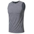 thumbnail image 3 of Afuyipoi Men’s Quick-Dry Tank Top, Round-Neck Training Tops Sleeveless Athletic Shirt Dark Gray Size L, 3 of 5