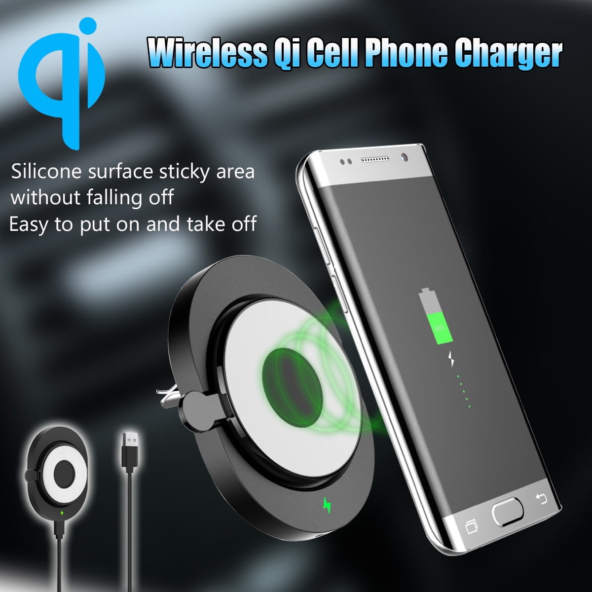 Qi Wireless Car Charger Magnetic Air Vent Mount Phone Holder For Samsung Galaxy Note 8 S9 S8 S8 Plus S7 For Iphone Xs Max Xs Xr X 8 Plus 8